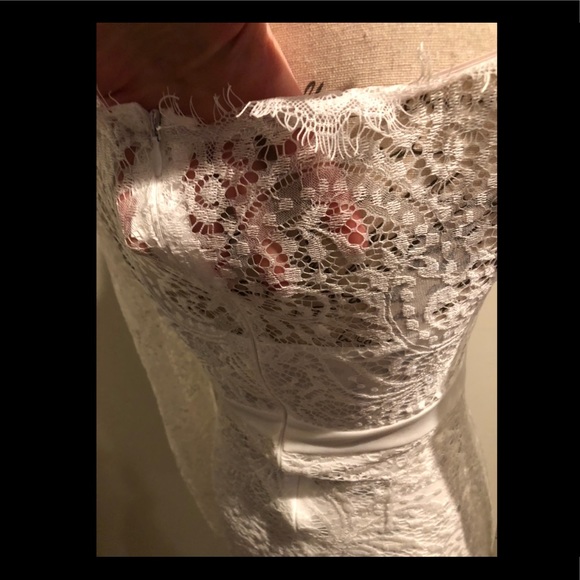 Lace white off the shoulder dress - Picture 2 of 9